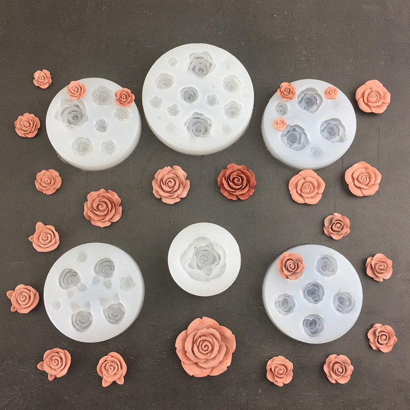 Soap Making Kit - Cetakan silikon daun bunga mawar 3D