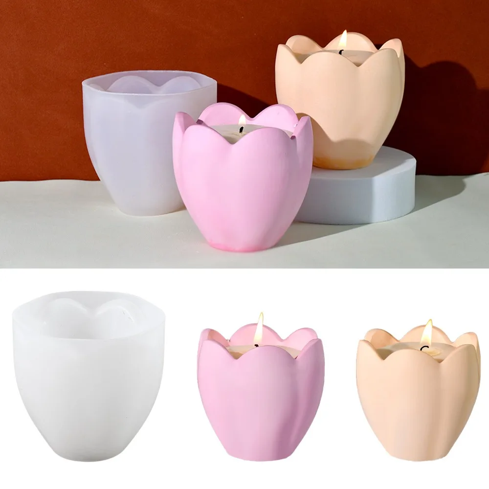 Soap Making Gifts - Pemegang Lilin Tulip silikon cetakan bunga