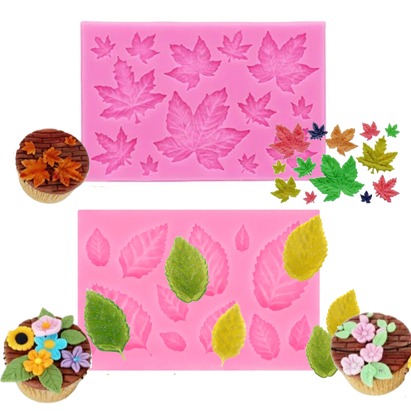 Soap Making Molds - Set Cetakan Silikon Daun Maple untuk