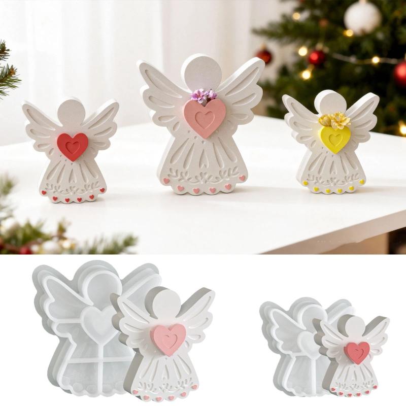 Soap Making Molds - Cetakan Lilin Silikon Love Angel Gypsum
