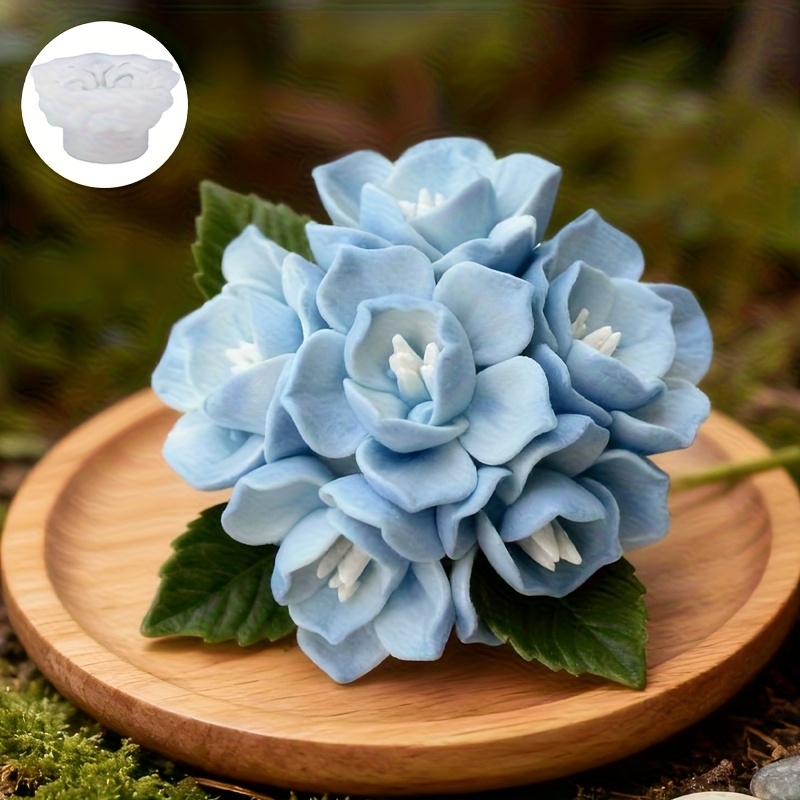 Soap Making Molds - 1 Cetakan Silikon Lilin Hydrangea, Cocok