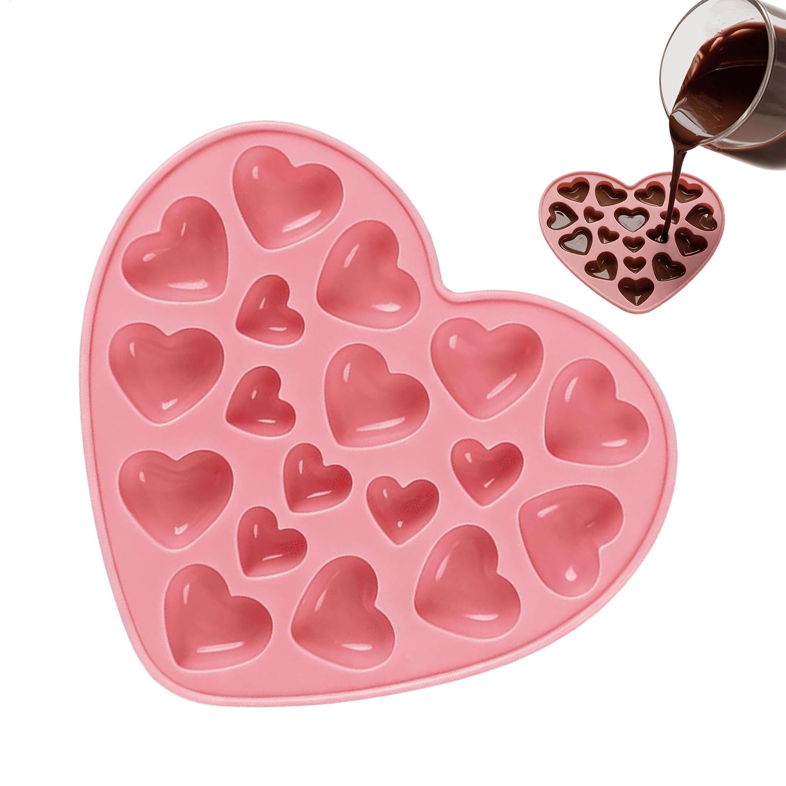 Soap Making Gifts - Cetakan Cokelat Silikon Bentuk Hati, Set